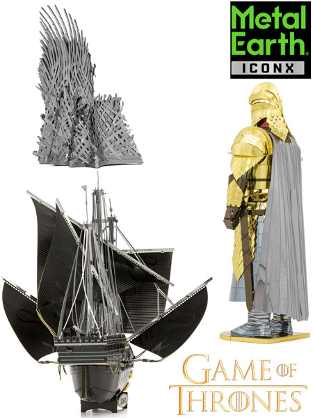Metal Earth ICONX Game of Thrones Set of 3 Metal Model Kits